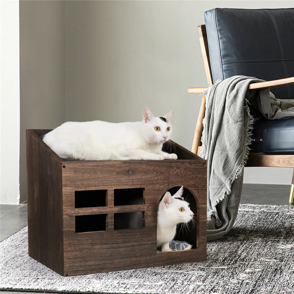 Wooden Cat House