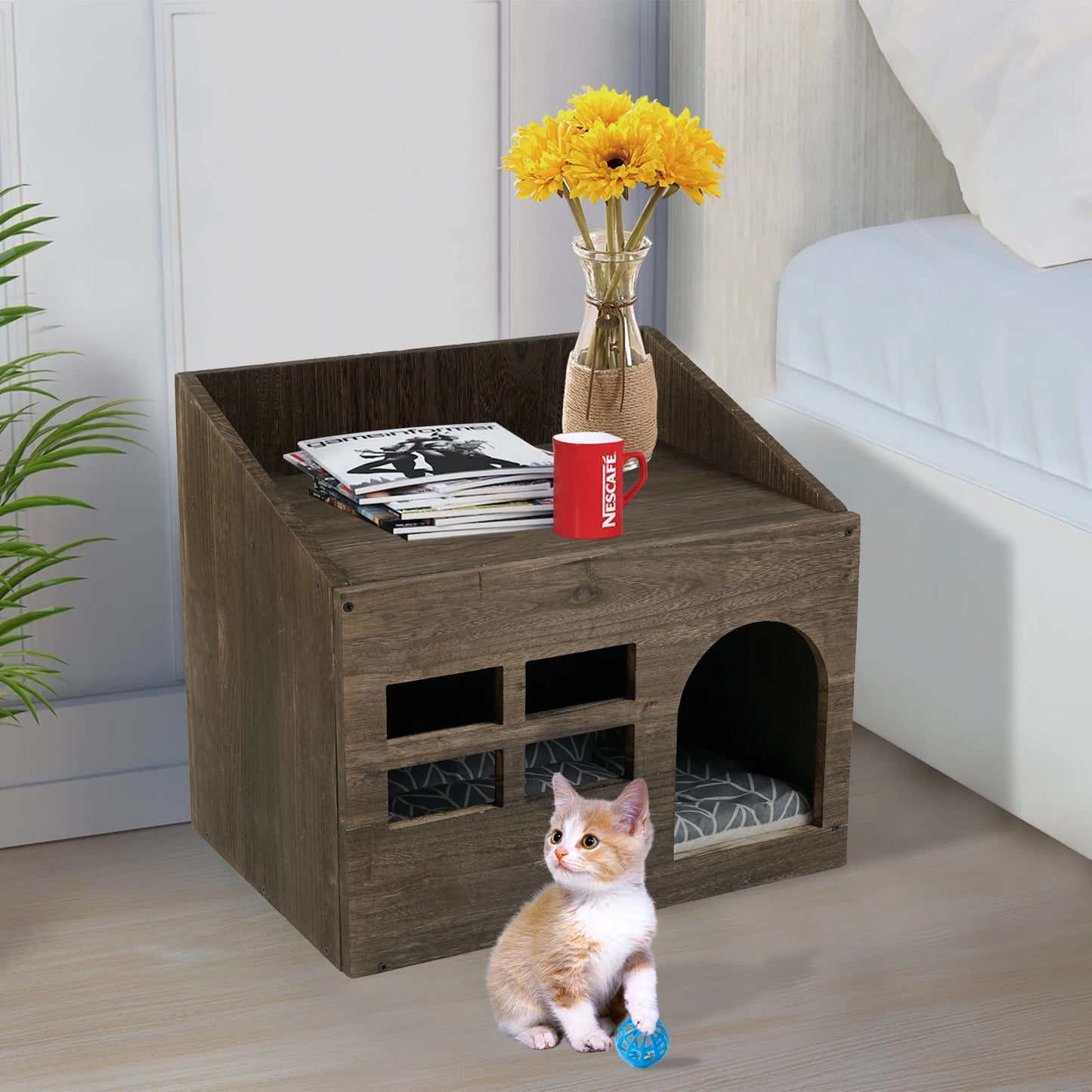 Wooden Cat House