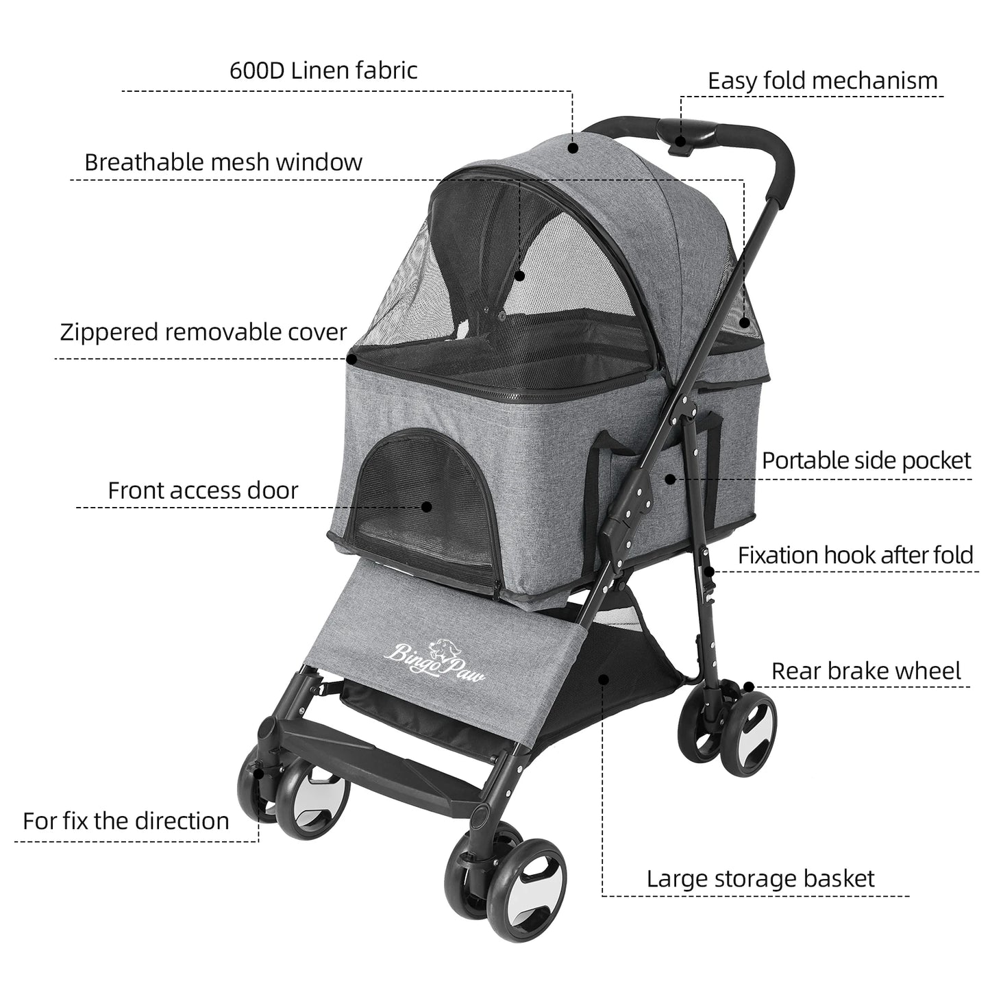 Foldable Pet Stroller