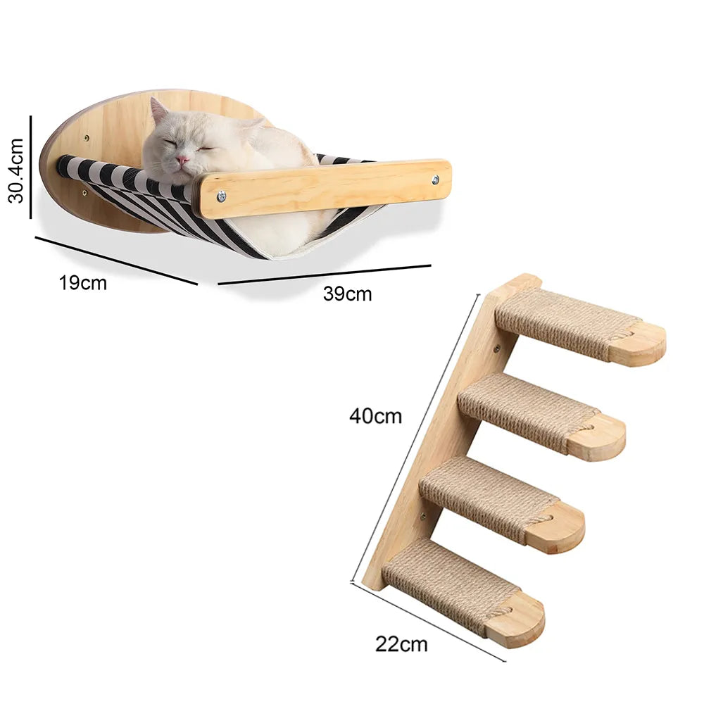 Cat Wall Hammock With Ladder