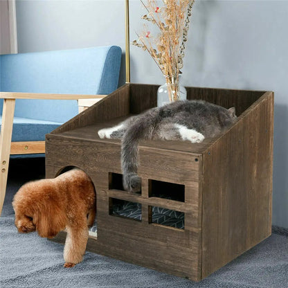 Wooden Cat House